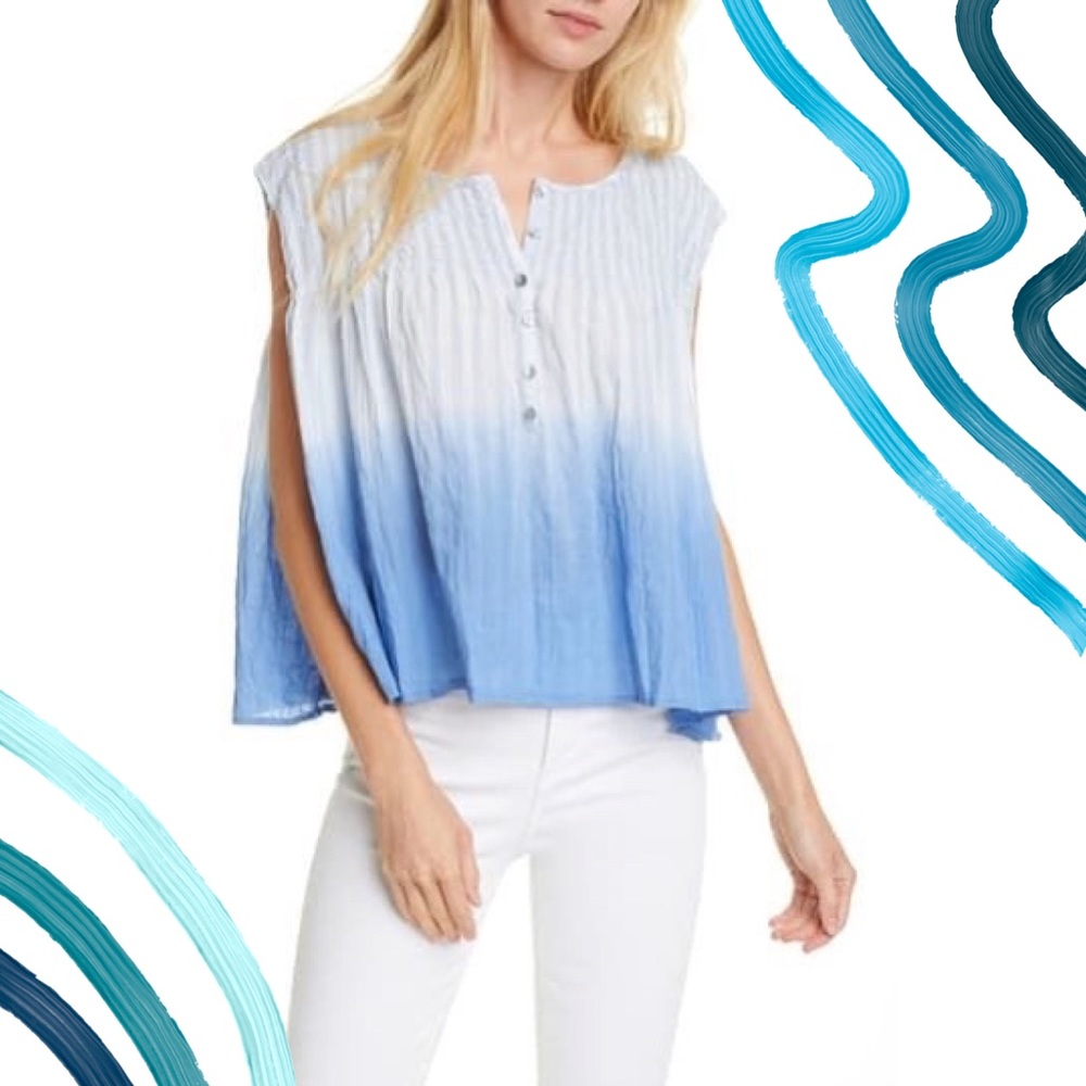 Free People Little Bit of Something Ombre Blouse